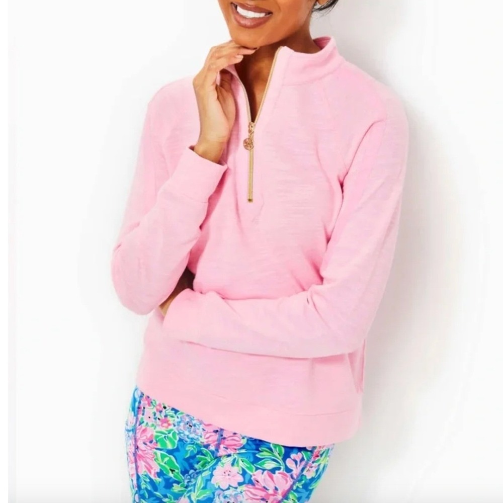 LILLY PULITZER Luxletic Ashlee Half-Zip Pullover Sweatshirt 010040